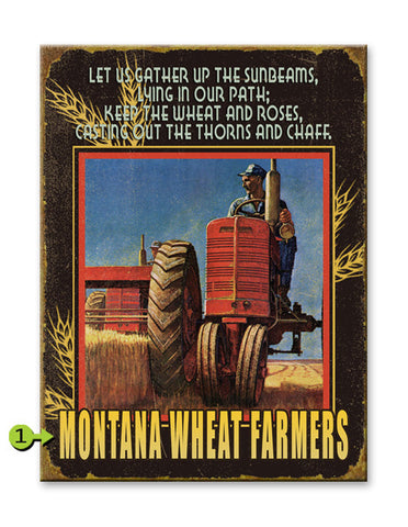 Let Us Gather Up the Sunbeams, Red Tractor Metal 23x31