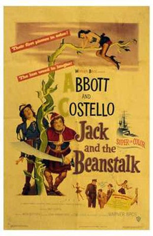 Abbott and Costello, Jack and the Beanstalk, c.1952 Movie Poster Print