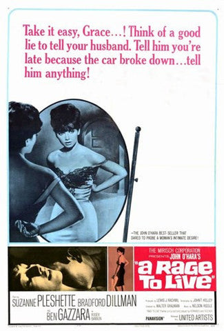 A Rage to Live Movie Poster Print