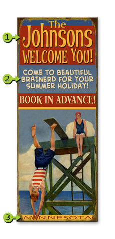 Family Welcome (Book in Advance) Wood Sign 17x44