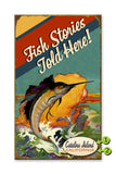 Fish Stories Told Here (Swordfish Only) Metal Sign 28x48