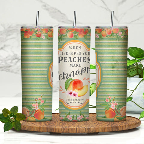 Peaches and Schnapps 20oz Skinny Tumbler