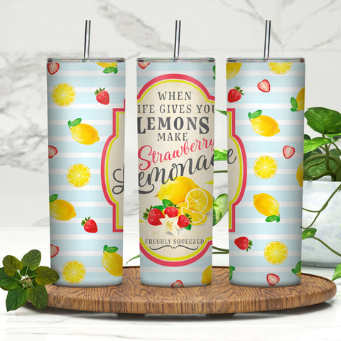 Strawberry Lemonaide 20oz Skinny Tumbler