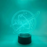 NASA LED Lamp | NASA Logo Light | Outer Space Themed Gifts