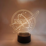 NASA LED Lamp | NASA Logo Light | Outer Space Themed Gifts