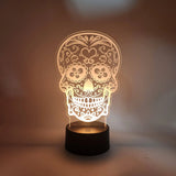 Sugar Skull LED Light | Calavera - Day of the Dead Lamp