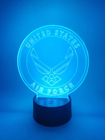 Air Force LED Accent Light | USAF Desk Lamp or Night Light