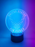 Air Force LED Accent Light | USAF Desk Lamp or Night Light