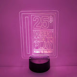 Arcade "Insert Coin to Play" Lamp | Game Room LED Light