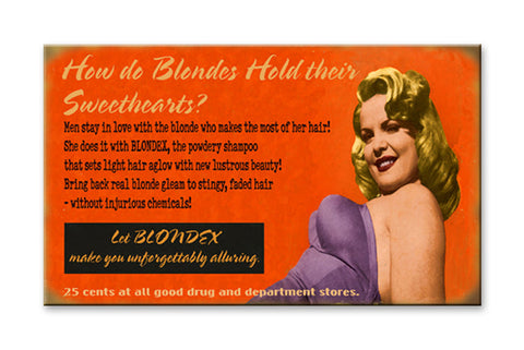 Blonde Pinup Wood Sign 18x30