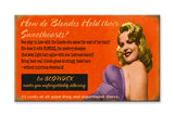 Blonde Pinup Wood Sign 14x24