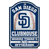 San Diego Padres Sign 11x17 Wood Clubhouse
