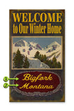 Winter Home Wood Sign 23x39