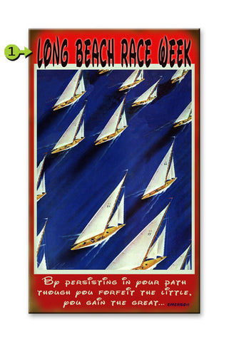 Boat Regatta Race Week Wood Sign 28x48