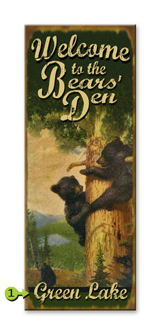 Bears' Den Wood Sign 17x44