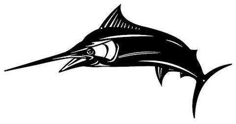 Marlin Fish Laser Cut Out Silhouette Wall Decor Metal Sign 16×29.6