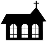 Church Laser Cut Out Wall Decor Silhouette Metal Sign 20×23