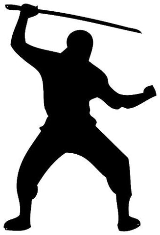 Ninja Man Laser Cut OutWall Decor Silhouette Metal Sign 21.5×32