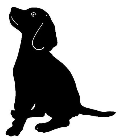 Puppy Laser Cut Out Wall Decor Silhouette Metal Sign 22×26