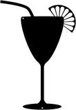 Cocktail Drink Laser Cut Out Wall Decor Silhouette Metal Sign 8.5×12