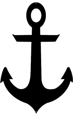 Anchor Laser Cut Out Wall Decor Silhouette Metal Sign 15.5×23.5