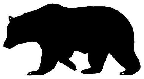 Bear Laser Cut Out Wall Decor Silhouette Metal Sign 7.5×14