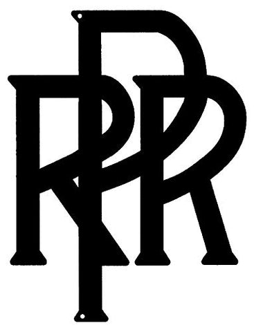 Pennsylvania Railroad Black Herald Vintage Metal Sign 12.3×16