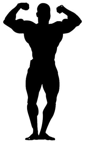 Muscle Man Cut Out Wall Decor Silhouette Metal Sign 13×23