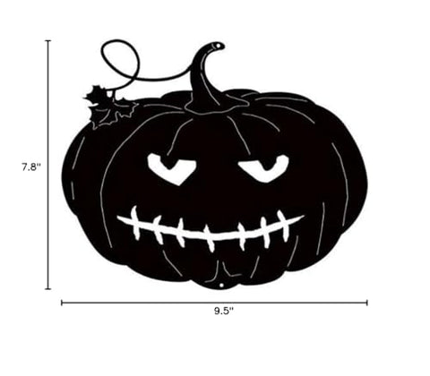 Jack O Lantern Black Metal Cut Out Halloween Decor 9.5?x7.8?