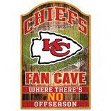 Kansas City Chiefs Sign 11x17 Wood Fan Cave Design