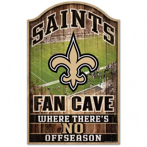 New Orleans Saints Sign 11x17 Wood Fan Cave Design