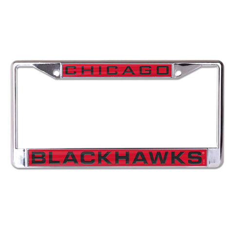 Chicago Blackhawks License Plate Frame Inlaid Style