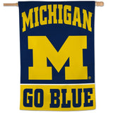 Michigan Wolverines Banner 28x40 Vertical Go Blue Design Special Order