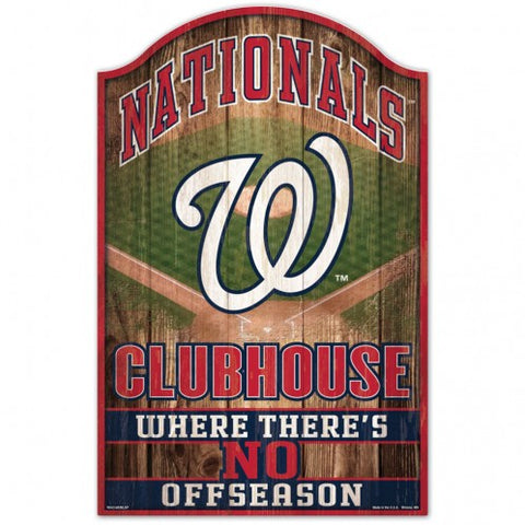Washington Nationals Sign 11x17 Wood Fan Cave Design - Special Order