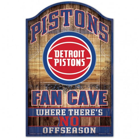 Detroit Pistons Sign 11x17 Wood Fan Cave Design - Special Order