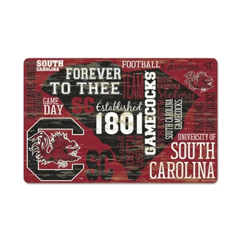 South Carolina Gamecocks Sign 11x17 Wood Wordage