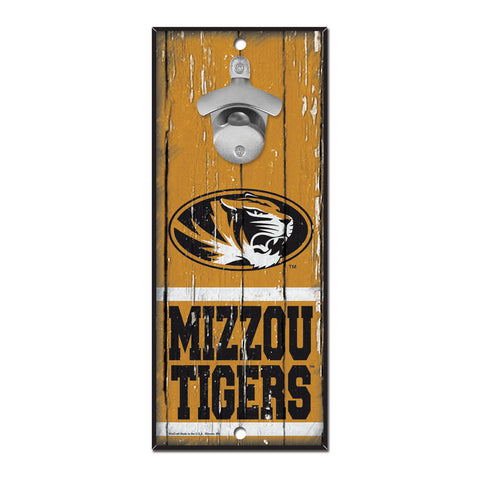 Missouri Tigers Sign Wood 5x11 Bottle Opener