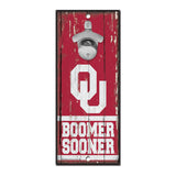Oklahoma Sooners Sign Wood 5x11 Bottle Opener
