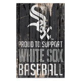 Chicago White Sox Sign 11x17 Wood Proud to Support Design