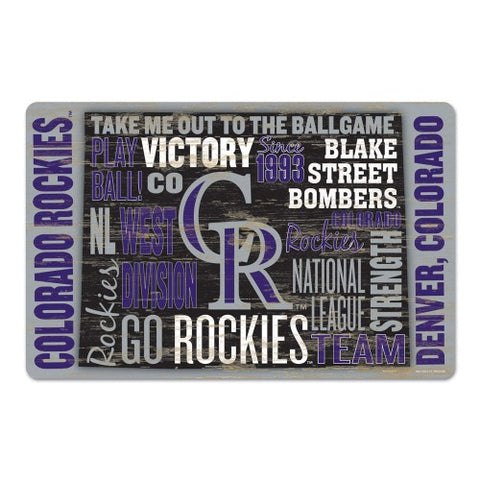 Colorado Rockies Sign 11x17 Wood Wordage Design