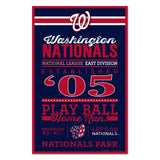 Washington Nationals Sign 11x17 Wood Established Design
