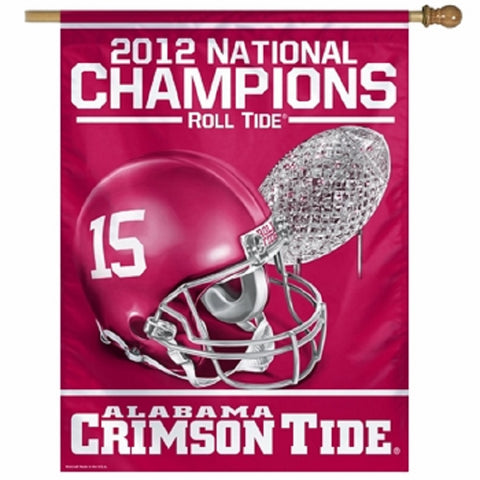 Alabama Crimson Tide Banner 27x37 Vertical 2012 National Champ