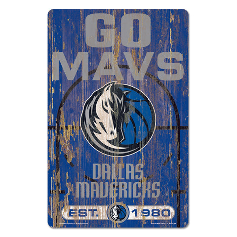 Dallas Mavericks  Sign 11x17 Wood Slogan Design