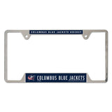 Columbus Blue Jackets License Plate Frame Metal Special Order
