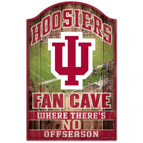 Indiana Hoosiers Sign 11x17 Wood Fan Cave Design - Special Order
