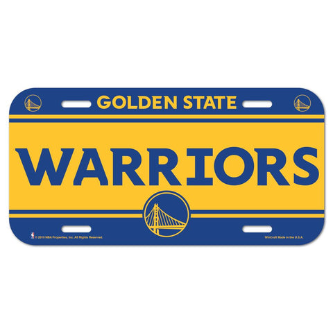 Golden State Warriors License Plate Plastic