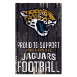 Jacksonville Jaguars Sign 11x17 Wood Proud to Support Design
