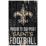 New Orleans Saints Sign 11x17 Wood Proud to Support Design