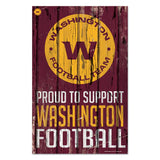 Washington Football Team Sign 11x17 Wood Proud to Support Design