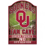 Oklahoma Sooners Sign 11x17 Wood Fan Cave Design - Special Order